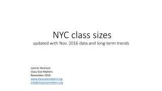 NYC class sizes updated with Nov. 2016 data and long-term trends
