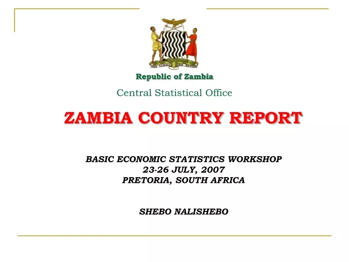 zambia country report