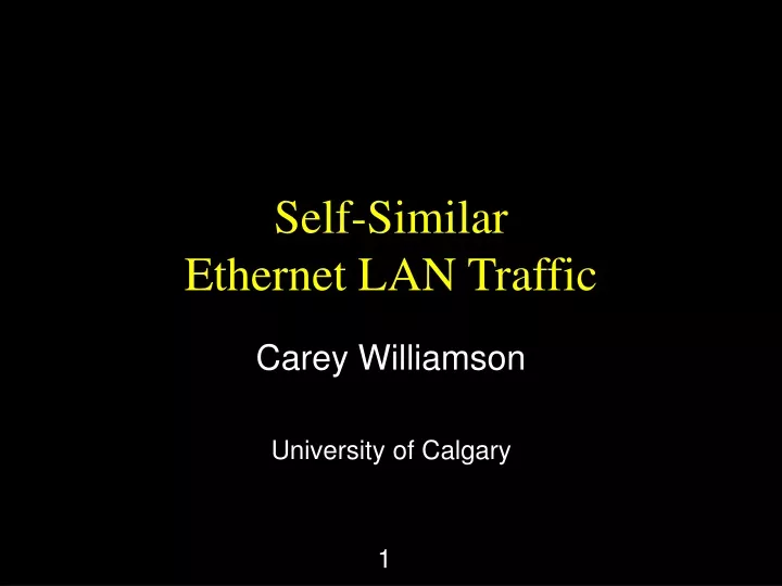 self similar ethernet lan traffic