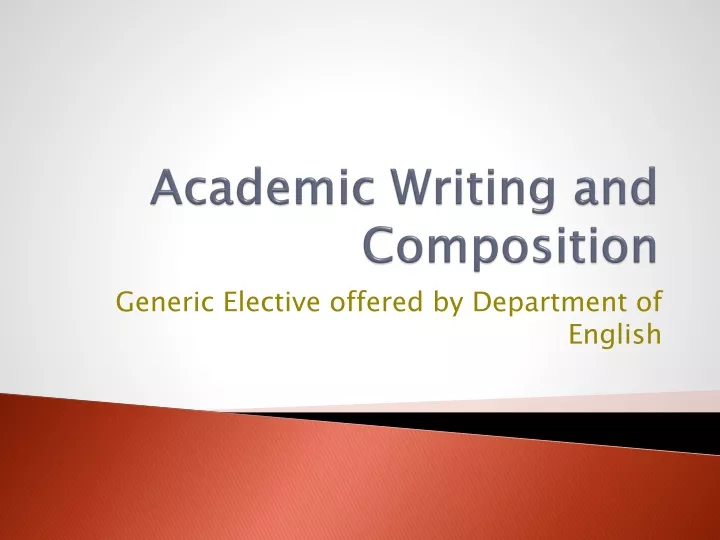 academic writing and composition