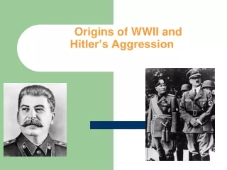 Origins of WWII and Hitler’s Aggression