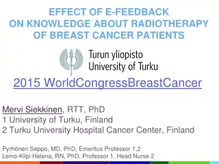 Effect of e-Feedback on Knowledge about Radiotherapy of Breast Cancer Patients