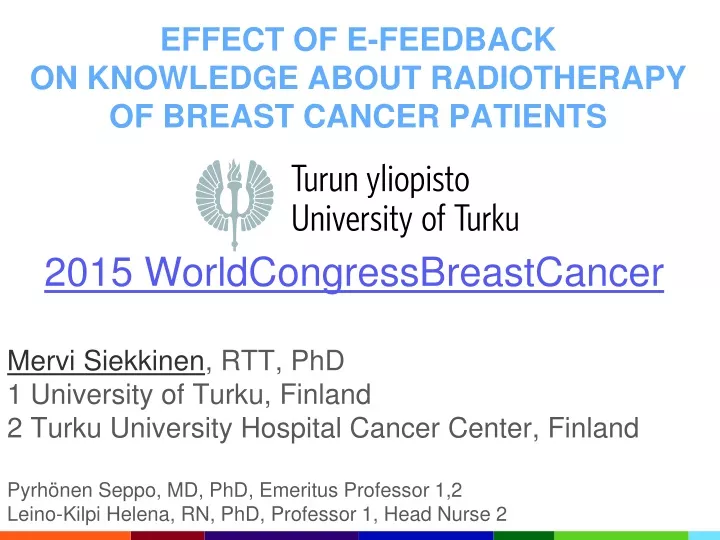 effect of e feedback on knowledge about radiotherapy of breast cancer patients