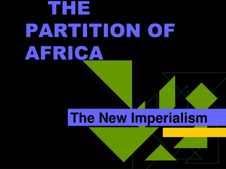 the partition of africa