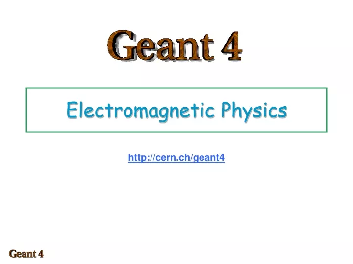 electromagnetic physics