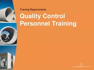 Quality Control Personnel Training