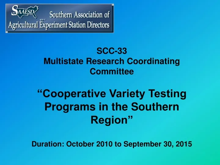 scc 33 multistate research coordinating committee