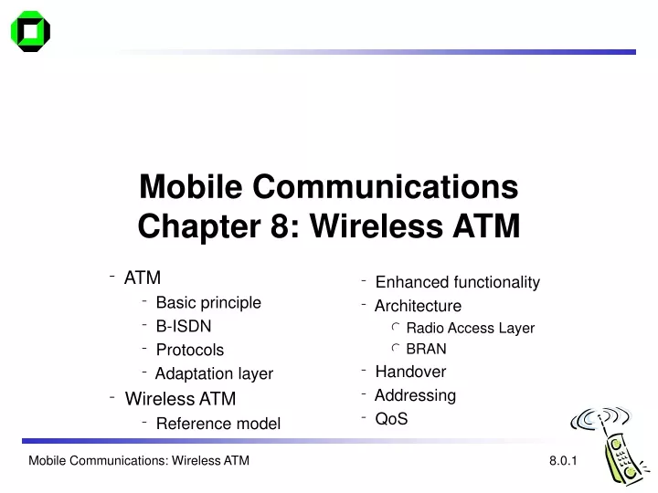 mobile communications chapter 8 wireless atm
