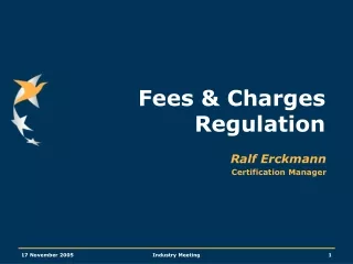 Fees &amp; Charges Regulation