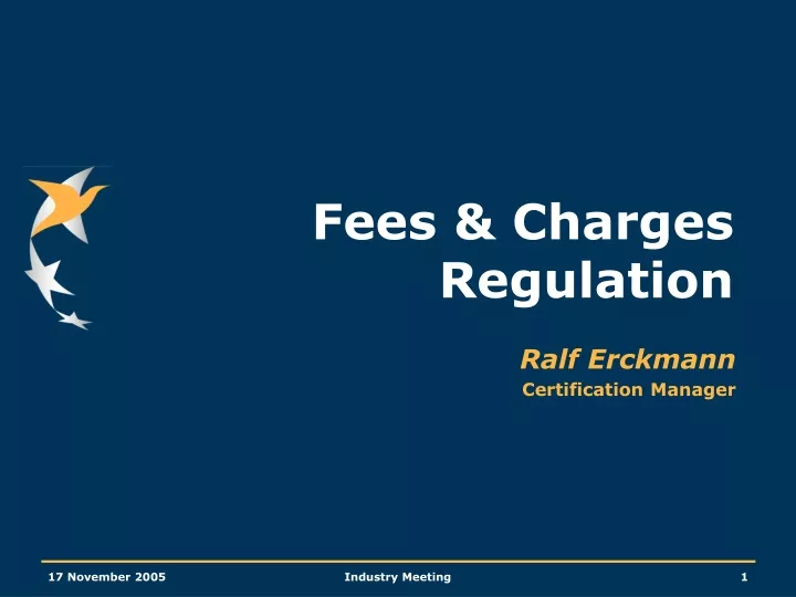 fees charges regulation