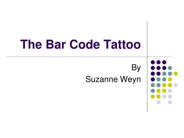 the bar code tattoo