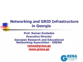 Networking and GRID Infrastructure in Georgia