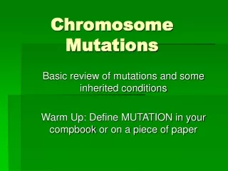 Chromosome Mutations