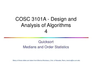 COSC 3101A - Design and Analysis of Algorithms 4
