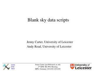 Blank sky data scripts