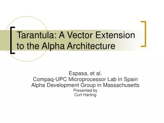 Tarantula: A Vector Extension to the Alpha Architecture