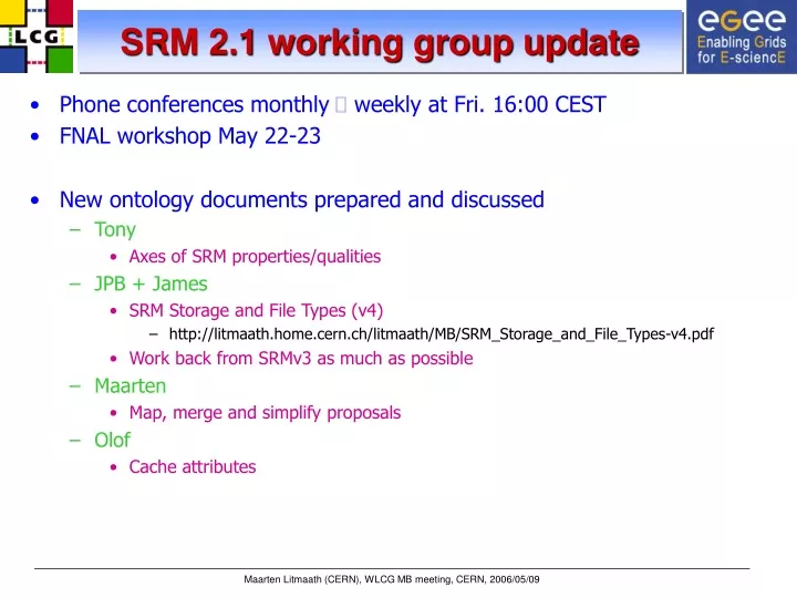 srm 2 1 working group update