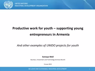 Productive work for youth – supporting young entrepreneurs in Armenia