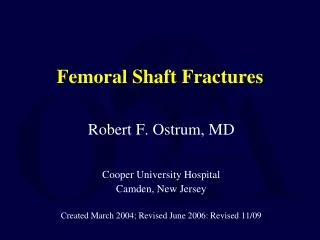 Femoral Shaft Fractures