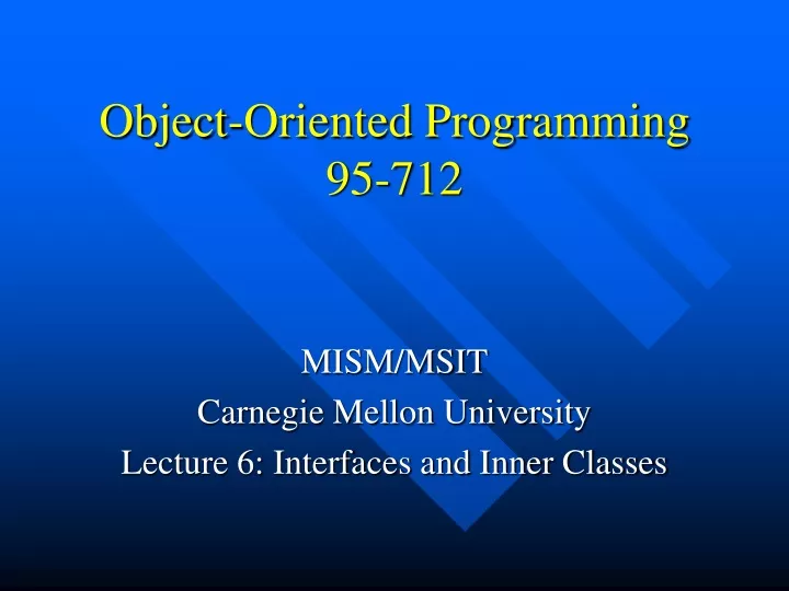 object oriented programming 95 712