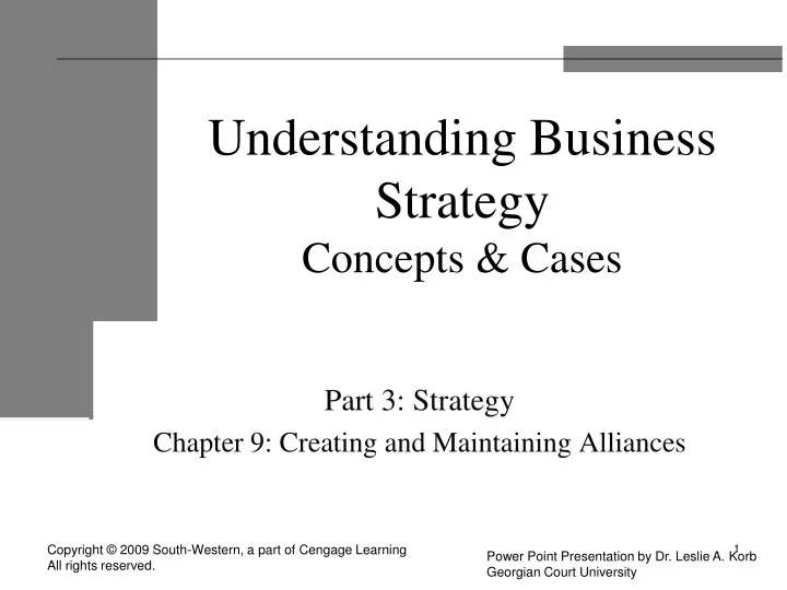 understanding business strategy concepts cases