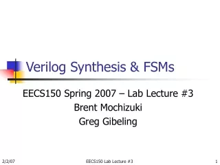 Verilog Synthesis &amp; FSMs