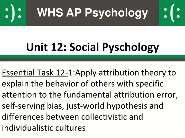 unit 12 social pyschology
