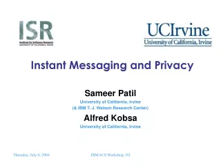 Instant Messaging and Privacy