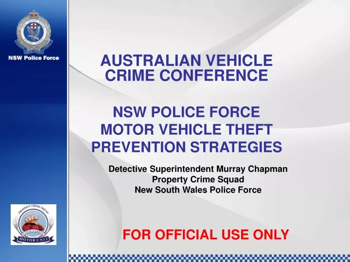 australian vehicle crime conference nsw police