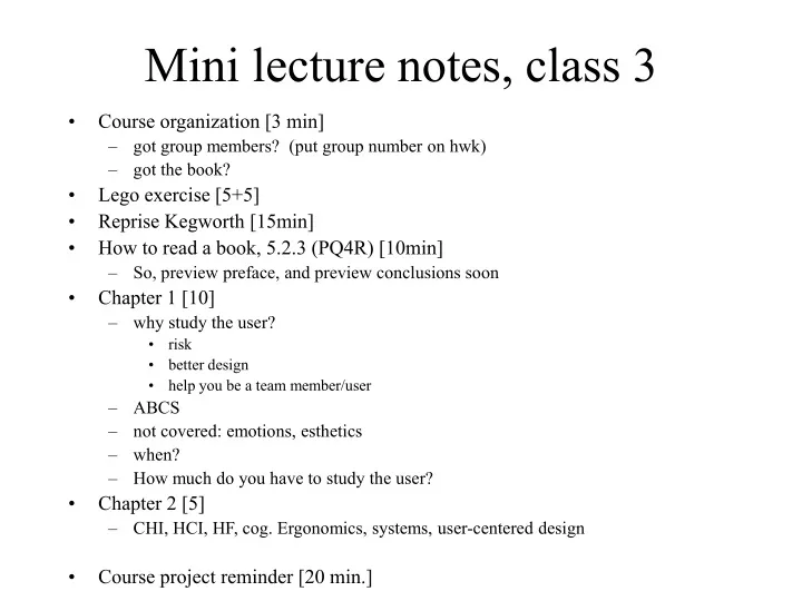 mini lecture notes class 3