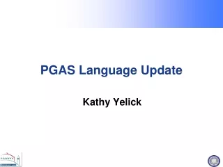 PGAS Language Update