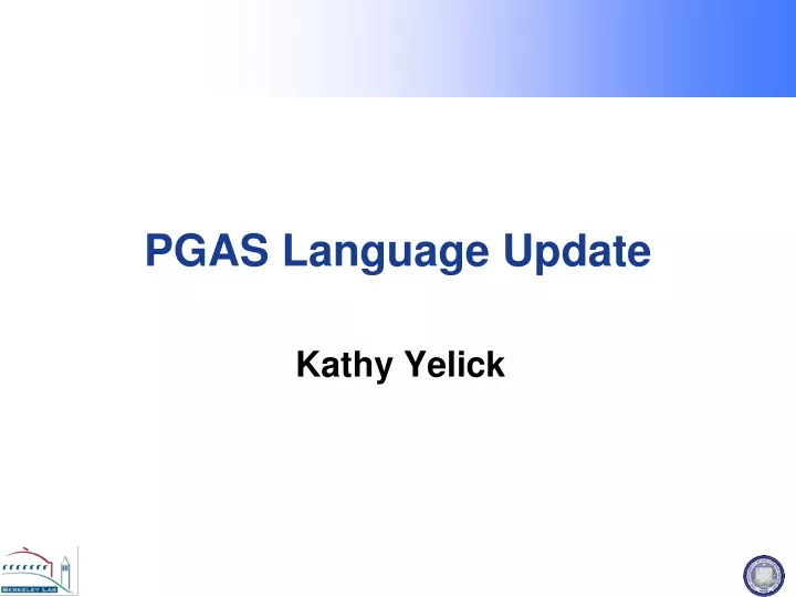 pgas language update