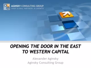 OPENING THE DOOR IN THE EAST TO WESTERN CAPITAL