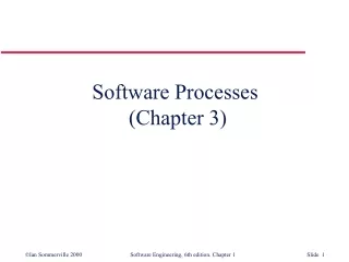 Software Processes  (Chapter 3)
