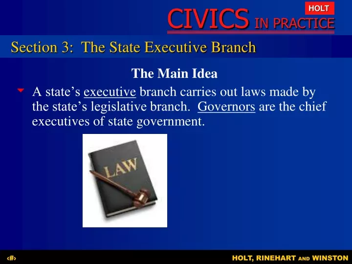 section 3 the state executive branch