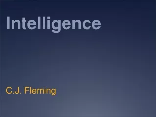 Intelligence