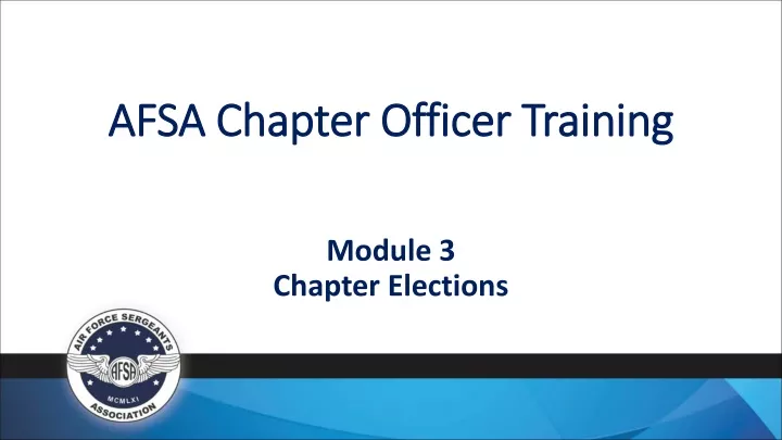 afsa chapter officer training