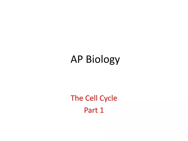 ap biology