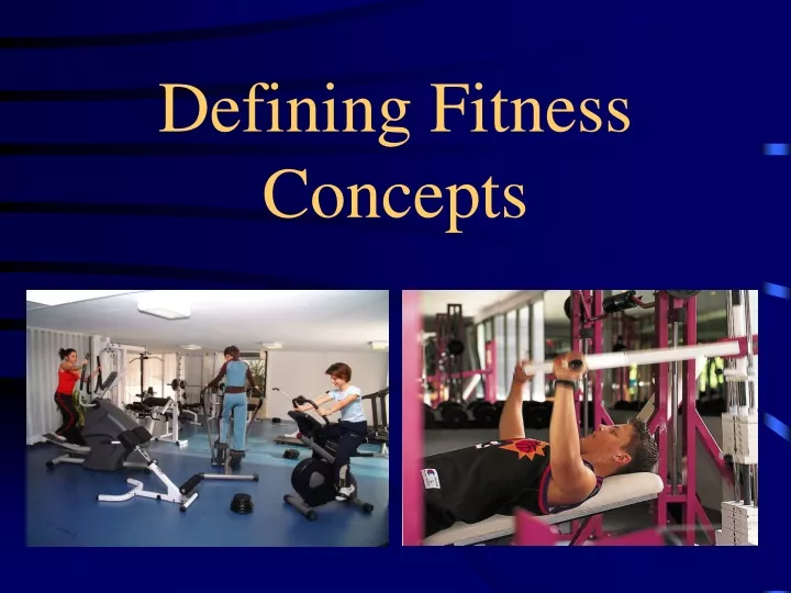 defining fitness concepts