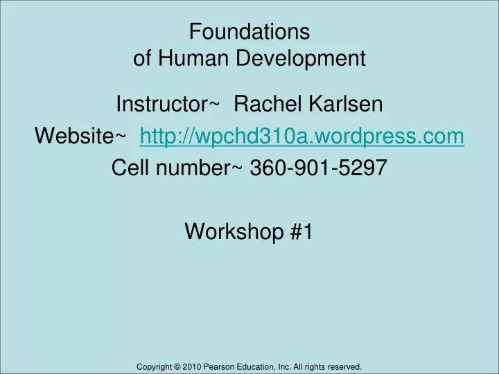 foundations of human development