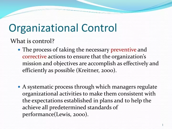 organizational control