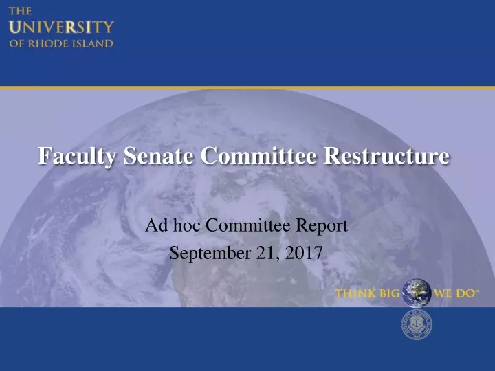 faculty senate committee restructure