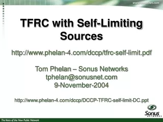 TFRC with Self-Limiting Sources