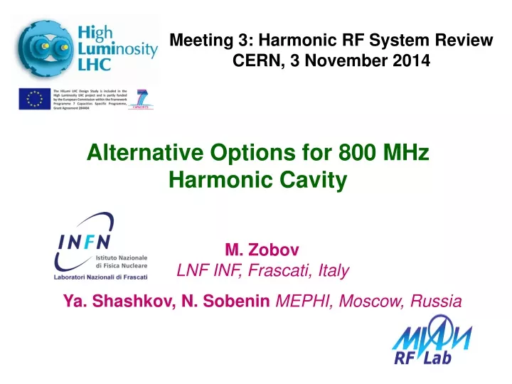 meeting 3 harmonic rf system review cern