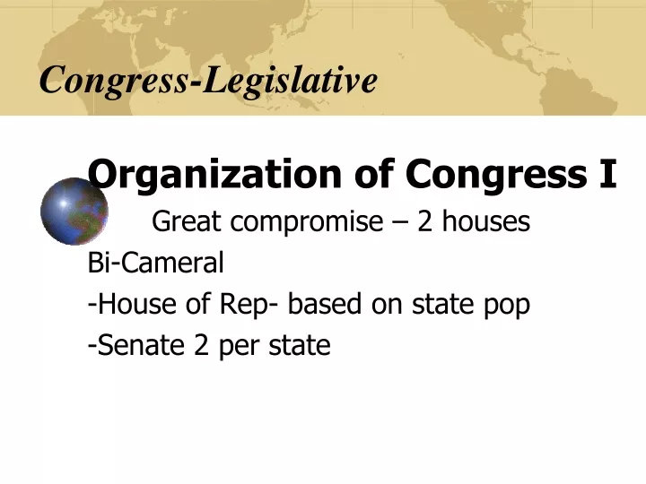 congress legislative