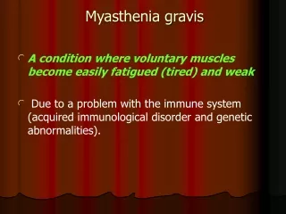 Myasthenia gravis