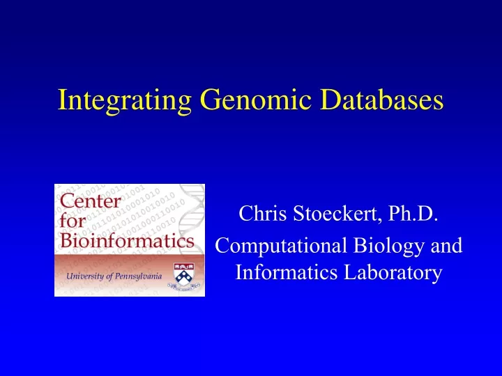 integrating genomic databases