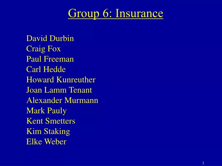 group 6 insurance