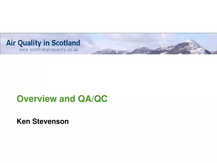 overview and qa qc