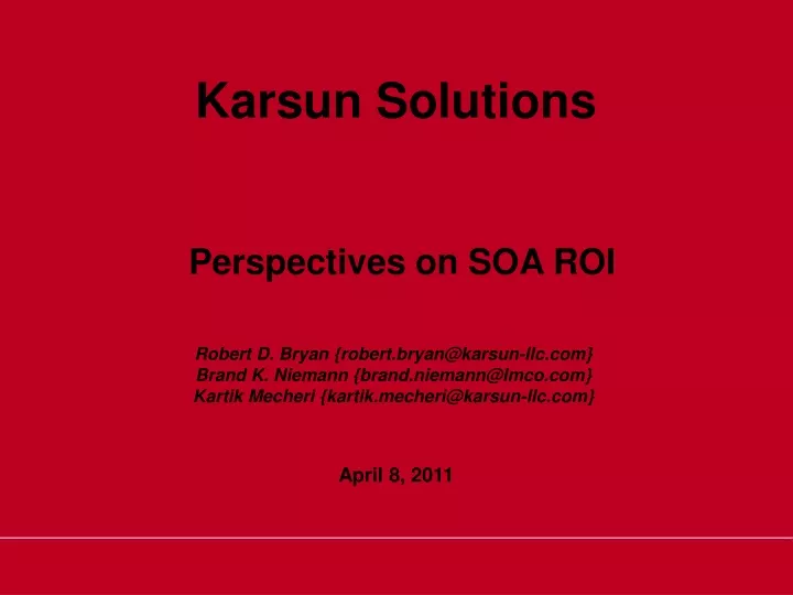 perspectives on soa roi